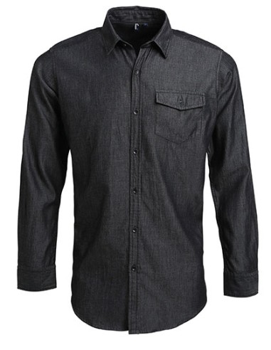 PRE-PR222-Mens Jeans Stitch Denim Shirt